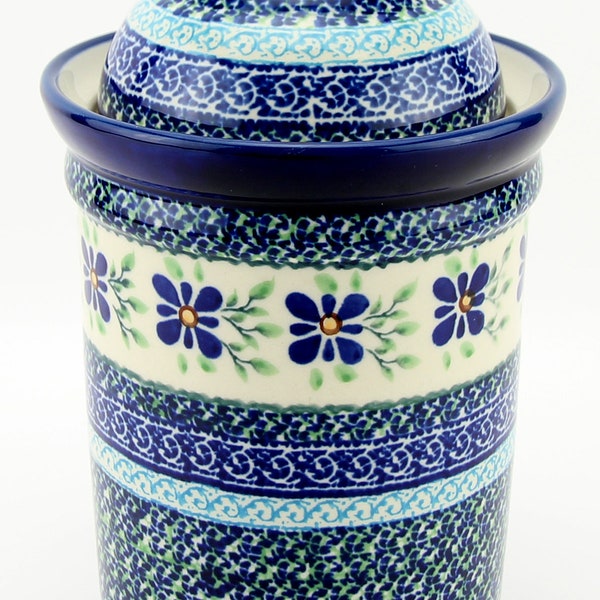 Polish Pottery Canister 5.5 Cups from Zaklady Ceramiczne Boleslawiec