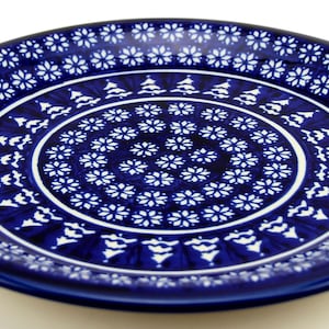 Polish Pottery Dinner Plate 10.75" | Zaklady Boleslawiec Stoneware | Handcrafted Ceramic Dining Dish