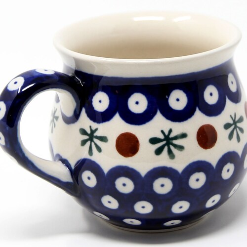 Mug 8 Oz. Polish Pottery in Nature Pattern Zaklady Boleslawiec - Etsy