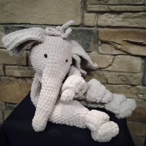 Elephant plushy, soft elephant lovey, plush lovey, gray elephant, baby shower, baby lovey, birthday, gift, security blanket