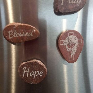 Custom Engraved Rock Magnet: Personalized Natural Stone