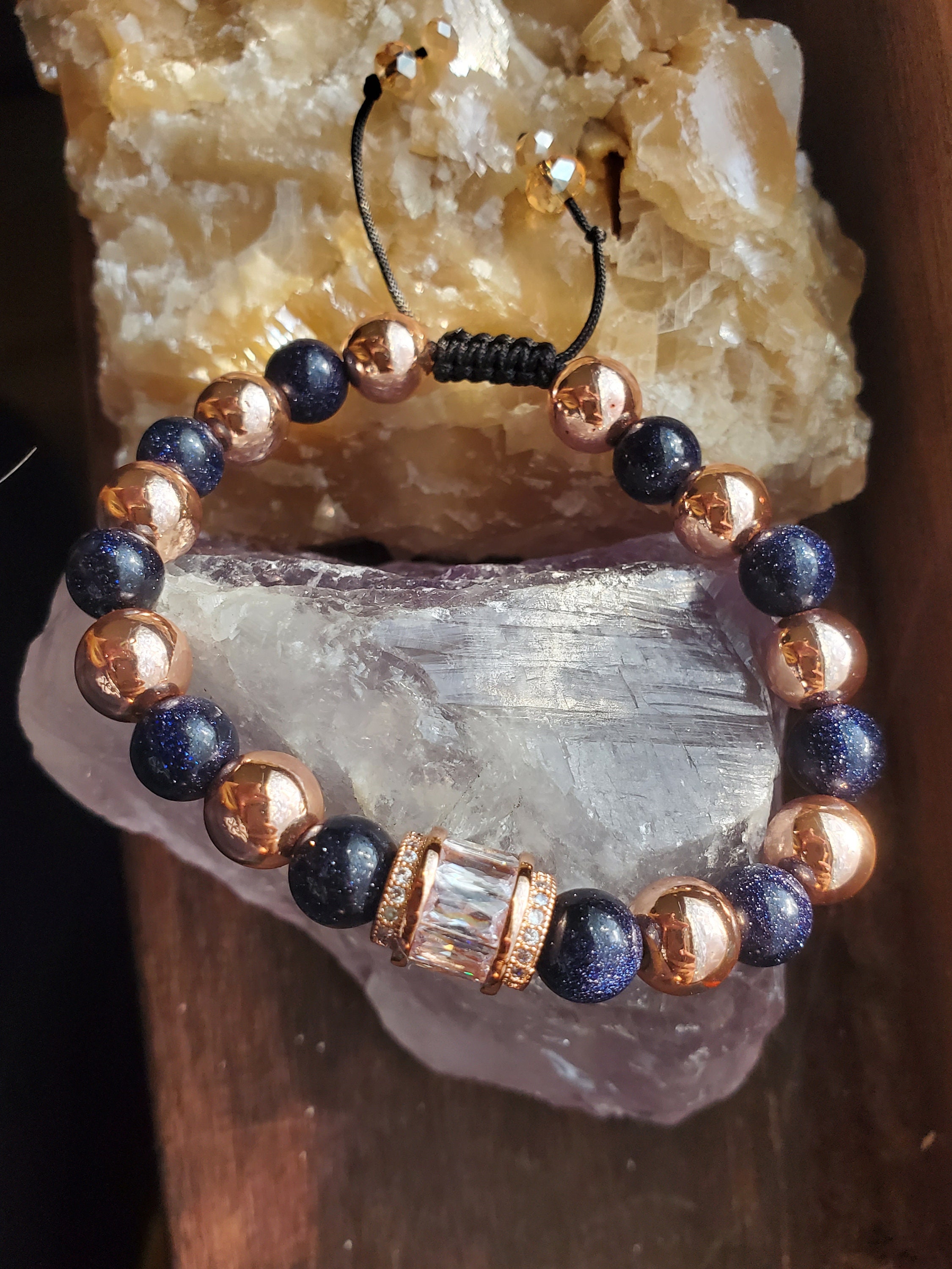 gold pull tie bracelet