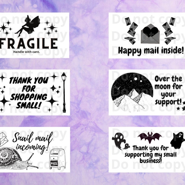 Rollo Sticker Thermal Printer labels designs Digital download 2.25" x 1.25" small business stickers PNG PDF Bundle Set #2