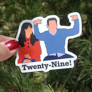 New girl Schmidt 29 TWENTY NINE sticker waterproof waterbottle laptop bicycle accessories jessica day nick miller