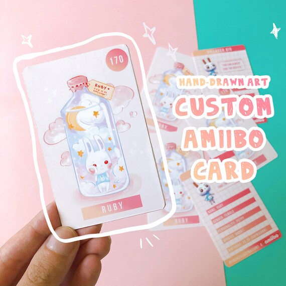 Ruby Animal Crossing Amiibo Card Nfc Custom Hand Drawn Art Etsy