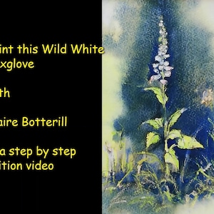 Learn to paint white Dog Roses in water colour by Claire Botterill with her video Tutorial