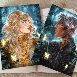 Officially Licensed -Throne of Glass: Rowan and Aelin Print and Bookamark