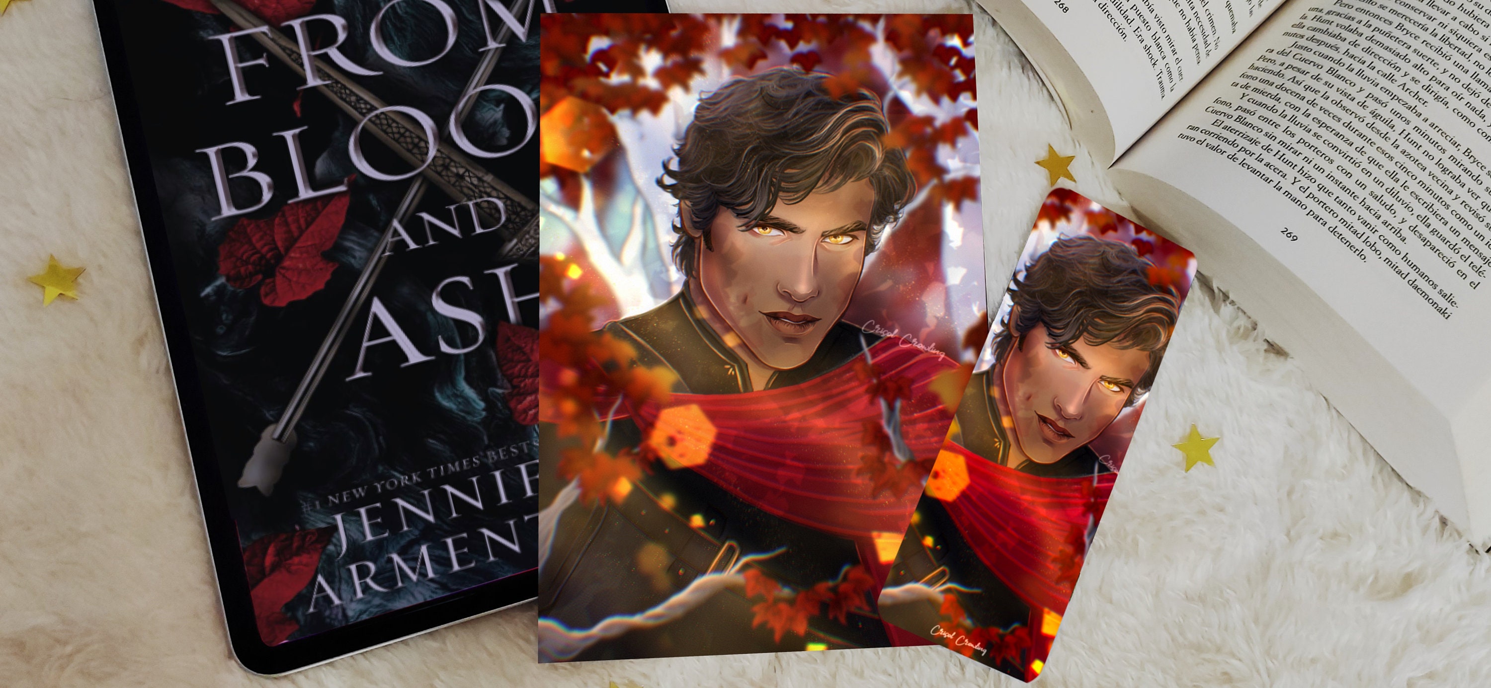 Print/ Bookmark Poppy & Hawke, From Blood and Ash, De Sangre Y Cenizas 