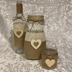 10 x Rustic wine bottles for wedding table decorations image 8