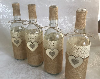 6 X Rustic Desperado Bottles For Wedding Center Pieces Or Table Decoration 