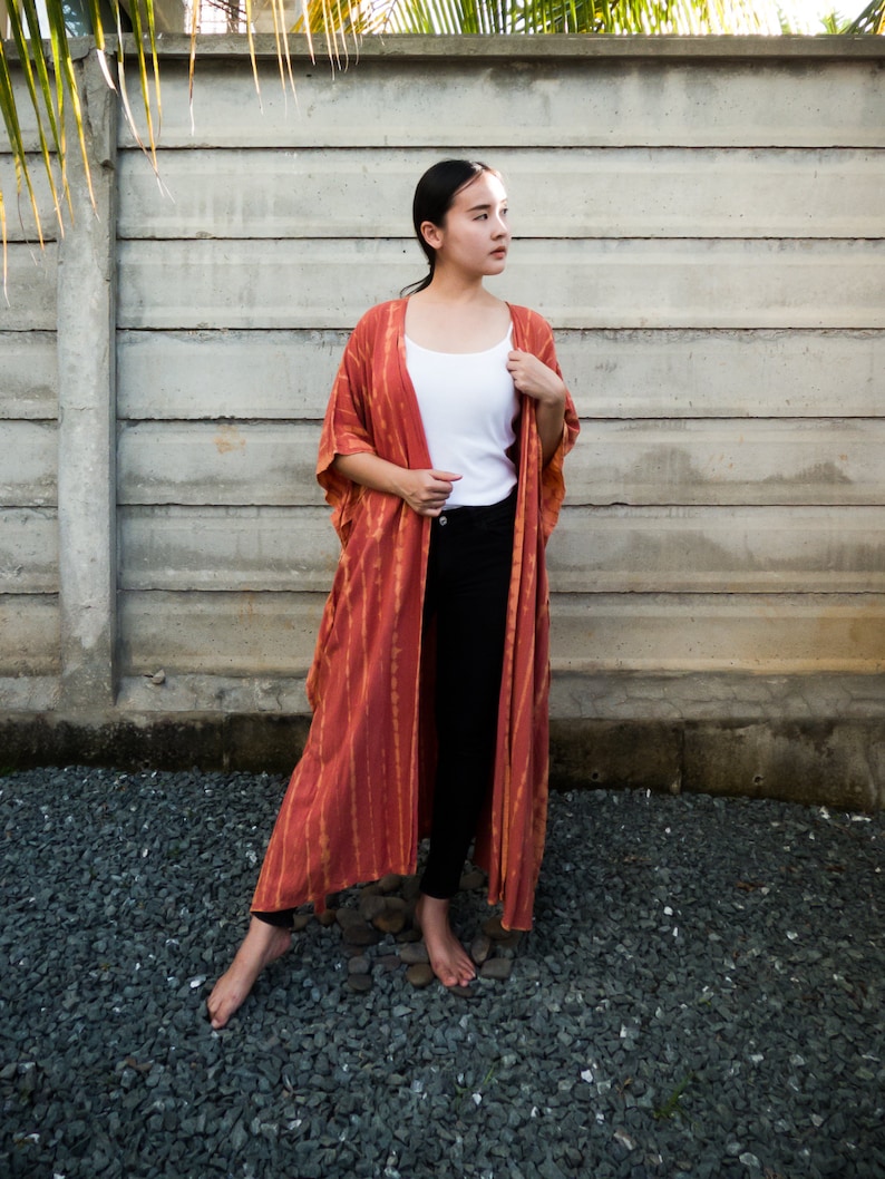 japan style shibori robes dressing gown bohemian jacket long kimono jacket