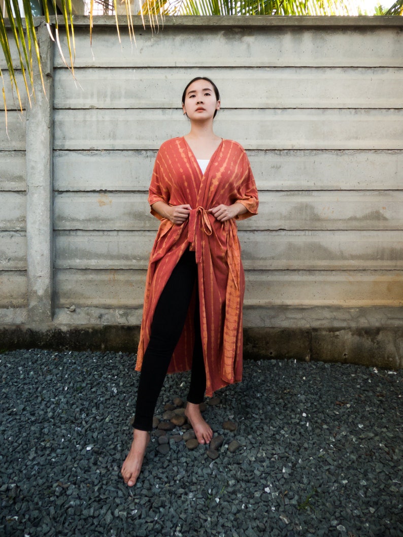japan style shibori robes dressing gown bohemian jacket long kimono jacket