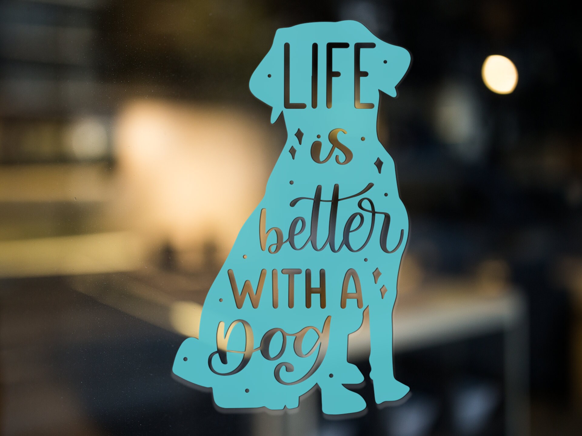 Life Is Better With A Dog Vinyl Decal Car Decal