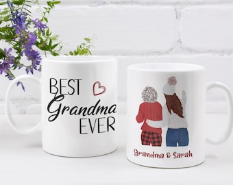 Grandma and Granddaughter Mug | Personalized Christmas Gift for Nana from Granddaughter | Christmas Gift for Grandmother