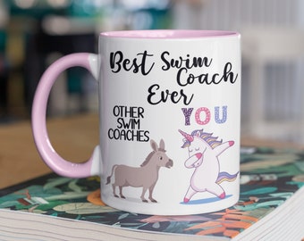 Best Swim Coach Ever Unicorn Mug | Gift for Swim Coach | Best Swim Coach Ever Gift | Funny Gift for Swim Coach | Humorous Coffee Cup