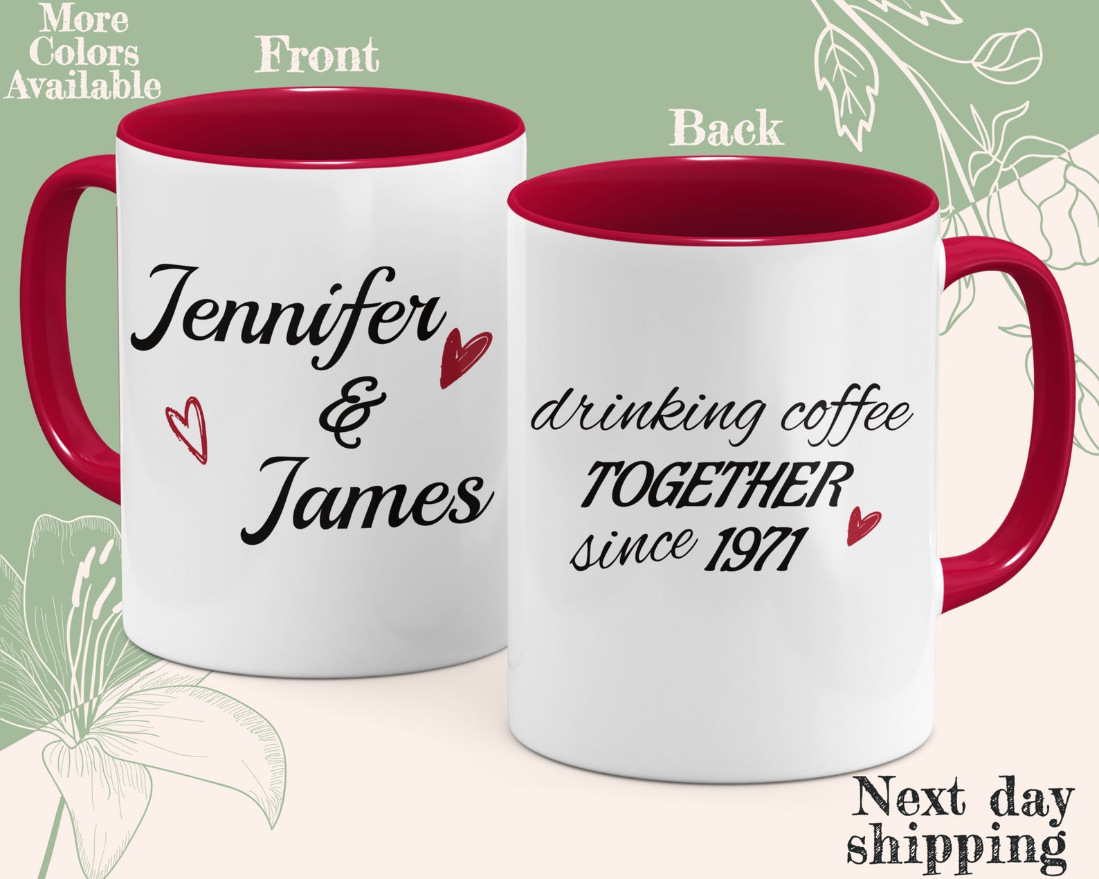 Personalized 50th Anniversary Mug Custom Wedding Gift 50th - Etsy
