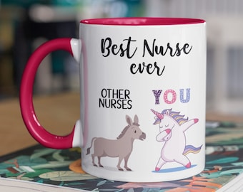 Best Nurse Ever Unicorn Mug | Christmas Gift for Nurse | Best Nurse Ever Gift | Funny Birthday Gift for Nurse | Humorous Unicorn Coffee Cup