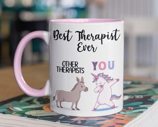Tazza In Ceramica Badass Unicorno Animale - 10 Once - Adatta Al Microonde