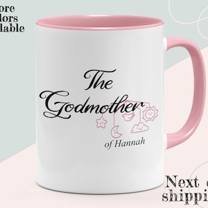 Personalized Godmother Mug | Expecting Godmom Gift | Custom Gift for Godmother |  Promoted Mama Gift | 11oz 15oz Accent Magic Coffee Cup