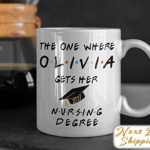 Personalized Nursing Graduation Mug: Custom Degree Gift