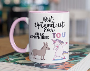 Best Optometrist Ever Unicorn Mug | Best Optometrist Ever Gift | Funny Birthday Gift for Optometrist | Humorous Optometry Coffee Cup