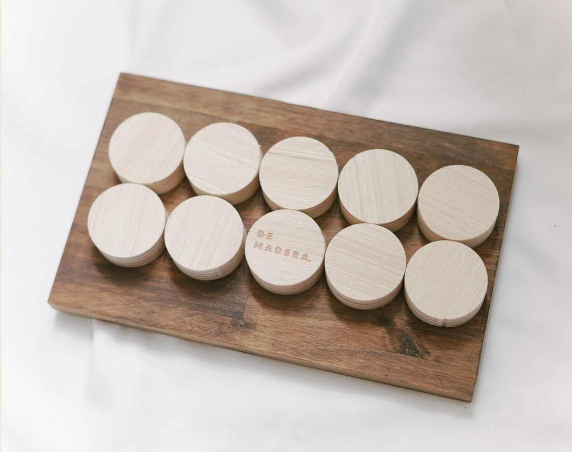 Wooden block round 18x40mm ready for used custom name in Etsy