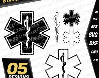 Download Star Of Life Svg Etsy