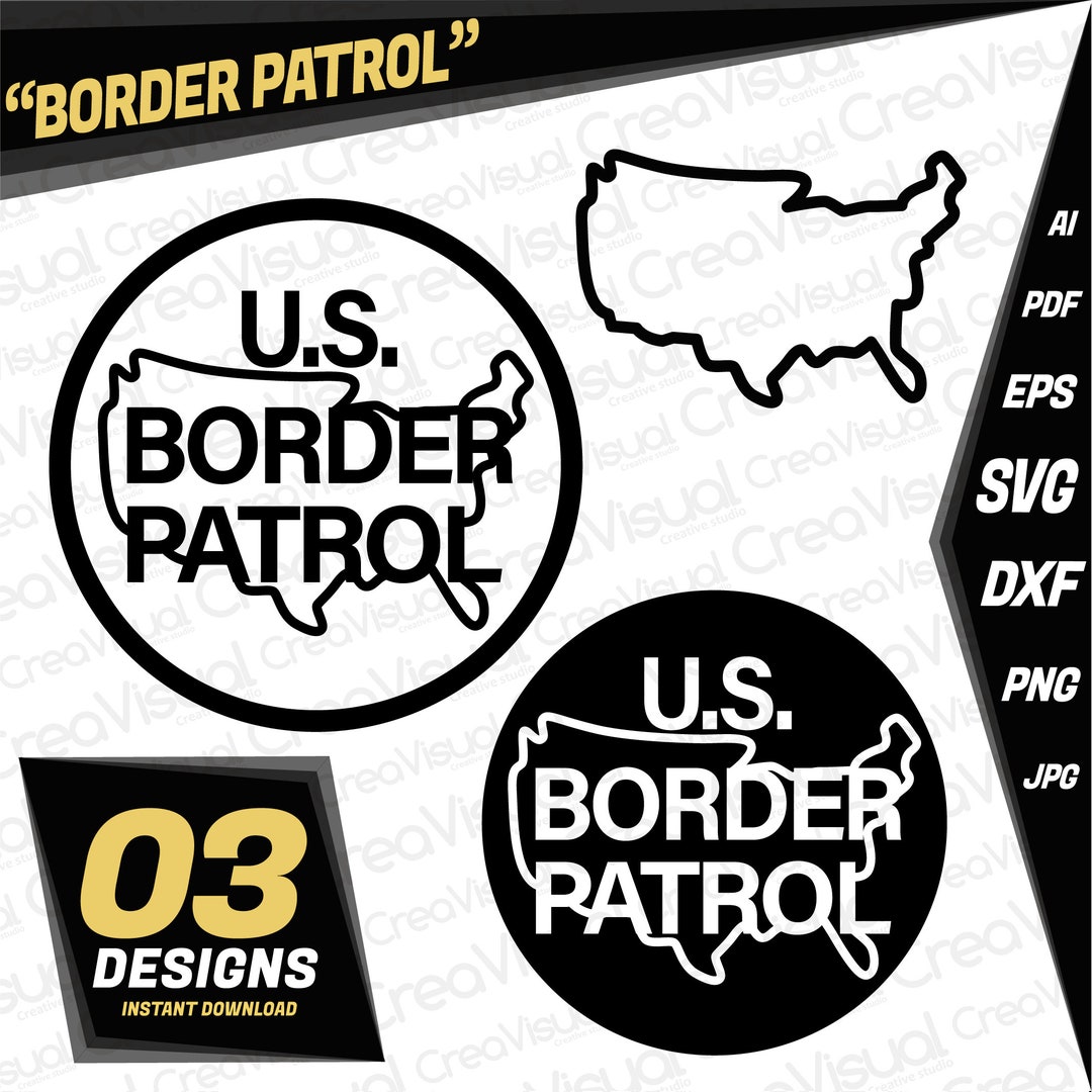 Cricut Border Patrol, Silhouette United States Border Patrol, Logo Border Patrol Svg, Border