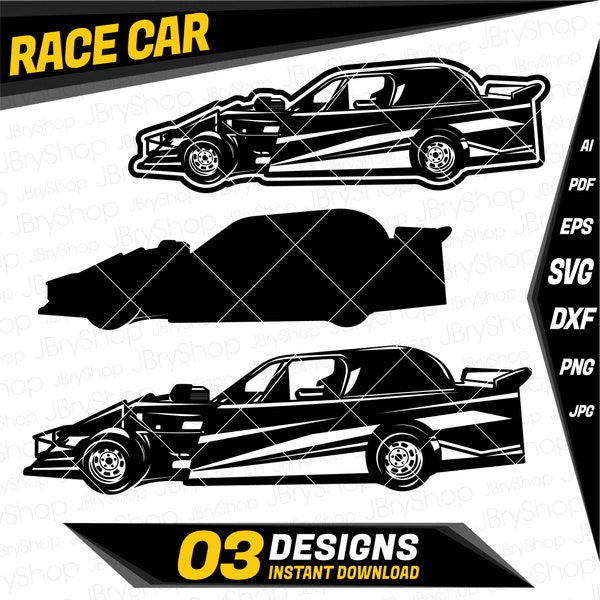 Dirt Track Modified Car Svg - Etsy