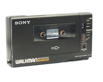 SONY WALKMAN Professional WM-D6C Stereo-Kassettenspieler Schwarz Vintage