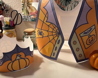 Printable Bat Costume DIY: Kids Halloween Craft (Printable Digital Download)