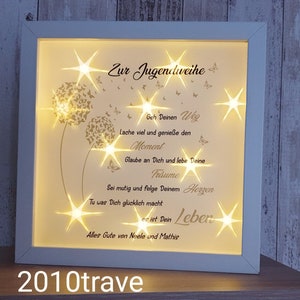Confirmation Communion Youth Consecration Confirmation Gift LED Picture Picture Frame Illuminated Go Your Way...