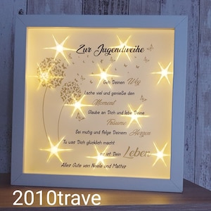 Confirmation Communion Youth Consecration Confirmation Gift LED Picture Picture Frame Illuminated Go Your Way...