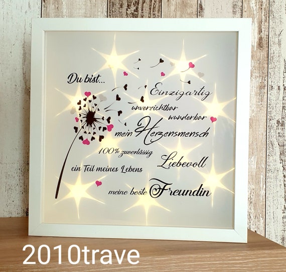 Freunde LED Bilderrahmen beleuchtet Freundschaft beste Etsy.de