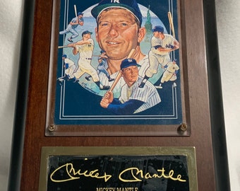 Nieuw in de aanbieding voor 19,95 - Vintage 7" Mickey Mantle MLB-plaat 1995 - Enesco