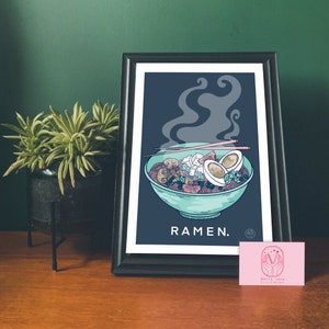 Ramen print, food print, kitchen art