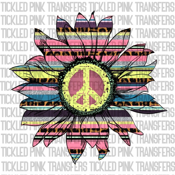 Serape Sunflower ready to press sublimation transfer