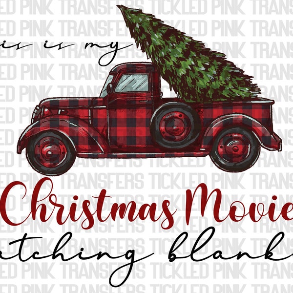 This is my Christmas movie watching blanket ready to press sublimation transfers