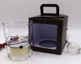 Tealight message in a glass to give away in gift box