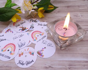 Tealight Messages Templates Easter, 8 Different Easter Greetings - 24 Pieces in Total - DIY - Lucky Lights