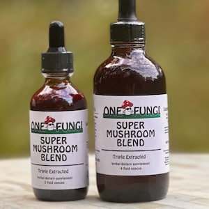 Super Mushroom Blend Triple Extraction, Organic, USA grown/ foraged