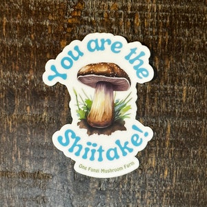 Mushroom Sticker &quot;You are the Shiitake!&quot;