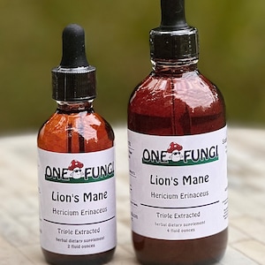 Lions Mane Tincture Triple Extraction, Organic USA grown