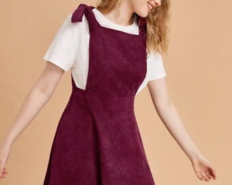 Velvet overall skirt Clearance