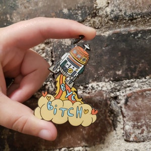 Bye Bitch Chopper Enamel Pin