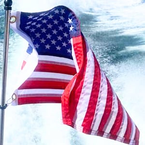 Premium 24x36 Inch American Flag – Heavy Duty Outdoor USA Flag with Embroidered Stars, Sewn Stripes, Brass Grommets – All-Weather Polyester