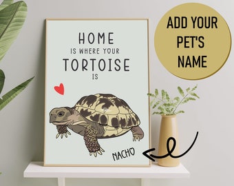 Lámina artística de tortuga / Decoración del hogar, regalo para amantes de las mascotas (descarga digital)