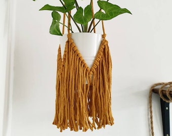 Fringe Macrame Plant Hanger, Macrame Wall Hanger, Boho Home Decor, Plant Lover Gift, Macrame Decor