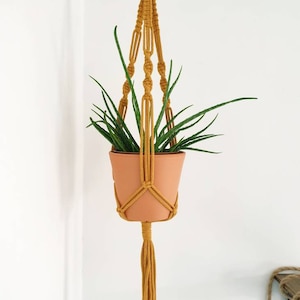Chunky Handmade Macrame Plant Hanger | Boho Indoor Plant Decor | Eco-Friendly Hanging Planter