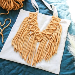 Handmade Macramé Tote Bag | Boho Cotton Shoulder Bag | Reusable Eco-Friendly Market Bag